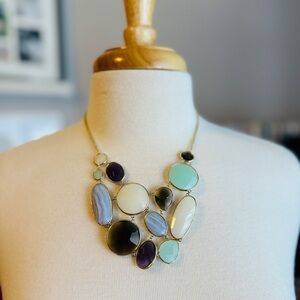 Stella & Dot Oasis Serenity Gemstone Statement necklace